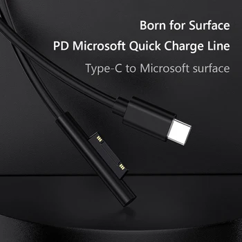 Tablet şarj aletleri Aksesuarları USB Tip C Güç Kaynağı PD Hızlı şarj adaptörü Kablosu Microsoft Surface Pro için
