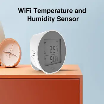 Tuya Wifi Sıcaklık Ve Nem Sensörü Kablosuz Akıllı Termometre Higrometre Dedektörü LCD Ekran İle dijital ekran