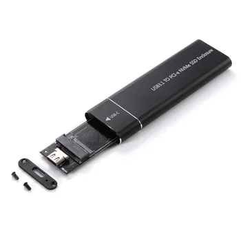USB 3.1 M. 2 NVME PCIe SSD Muhafaza, NVME M Anahtar Tipi C Adaptör Çantası nvme SSD, USB3. 1 to M. 2 NGFF SATA SSD durumda kutusu YENİ