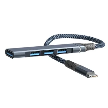 USB C HUB 3.0 Tipe C 3.1 4 Port Adaptörü Çoklu Splitter OTG için Xiaomi Lenovo Macbook 13 15 Hava Donanım Kabloları ve Adaptörleri