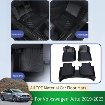 VW Volkswagen Jetta Vento A7 2019~2023 2022 Araba Su Geçirmez kaymaz Zemin Mat Tam Surround Koruyucu Astar Ayak Pedi Halı