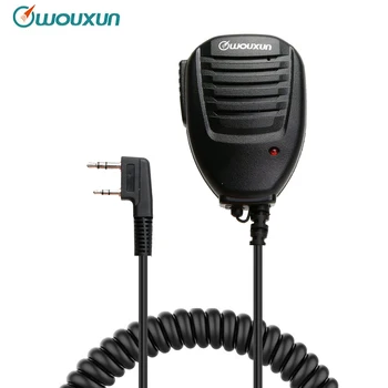 Wouxun-26 Hoparlör Mikrofon için Gösterge Işığı ile Wouxun İki Yönlü Telsiz KG-UV9D KG-UV8D Artı KG-UV6D KG-UVD1P Walkie Talkie