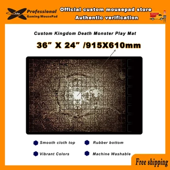 Xraypad Özel X-Raypad Krallık Ölüm Canavar Doğal kauçuk oyun matı 915x610mm Ücretsiz dikişli sümen