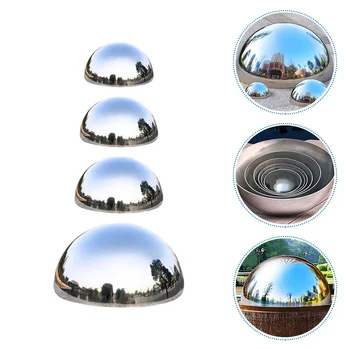 Yansıtıcı Topu Ayna Cilalı Bakan Yarımküre Topu Paslanmaz Çelik Bakan Yarımküre Bahçe Yarımküre Aynalar
