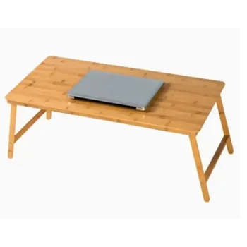 Yatak için katlanabilir dizüstü bilgisayar masası, Bambu Yatak Masası, Kahvaltı Servis Tepsisi, Taşınabilir Mini Piknik Masası Depolama Alanı Dizüstü Bilgisayar Masası
