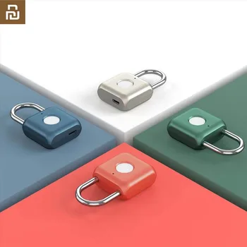 Youpin USB Şarj Edilebilir Akıllı Anahtarsız elektronik parmak izli kilit Ev anti-hırsızlık Güvenlik Güvenlik asma kilit Kapı valiz