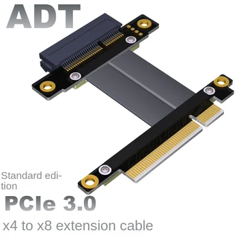 Özelleştirilmiş PCI-E x8 uzatma kablosu adaptörü x4 pcıe 8x ila 4x ADT destek ağ kartı SSD katı hal sürücü kartı